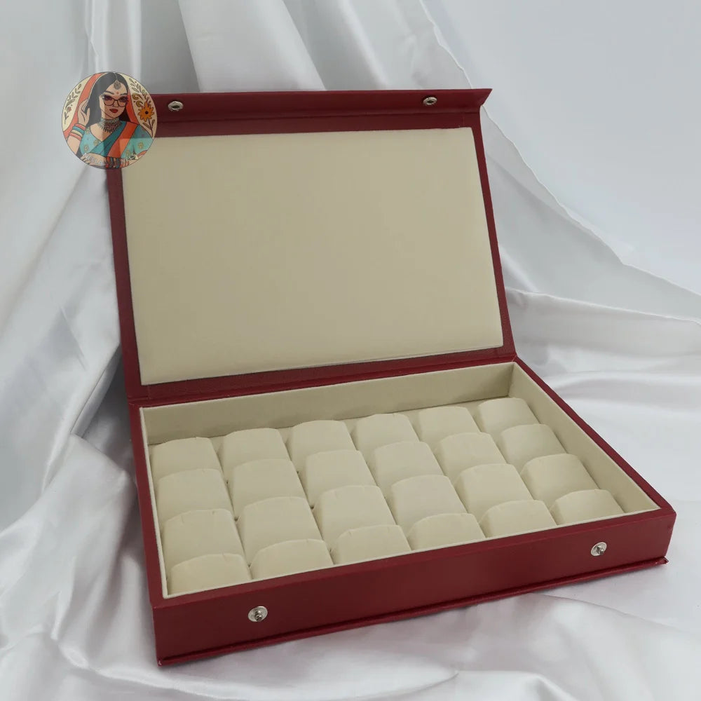 24-Earring Organizer - Maroon Organizer / Yes - 24 pairs