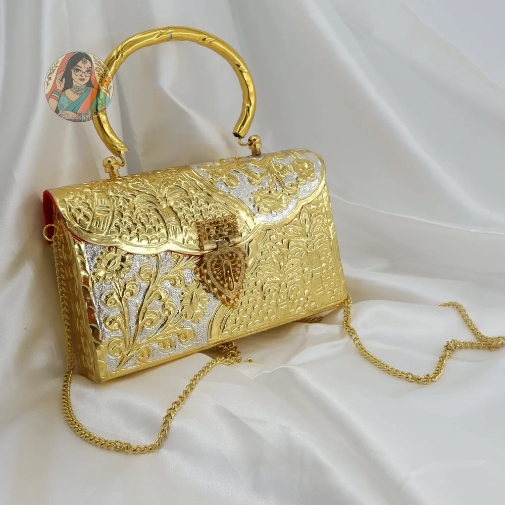 Aanya - Metal Handbag - Dual-Tone