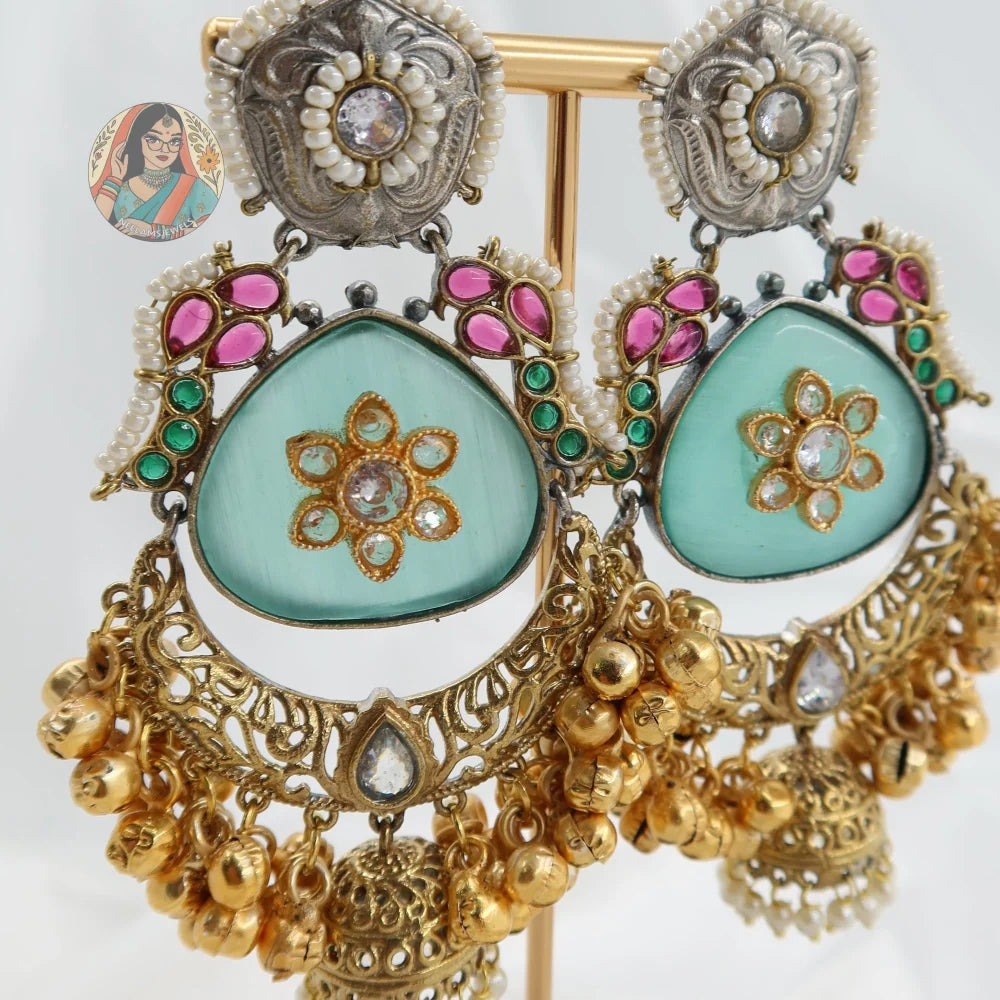 Aditi Dual-Tone Kashmiri Earrings