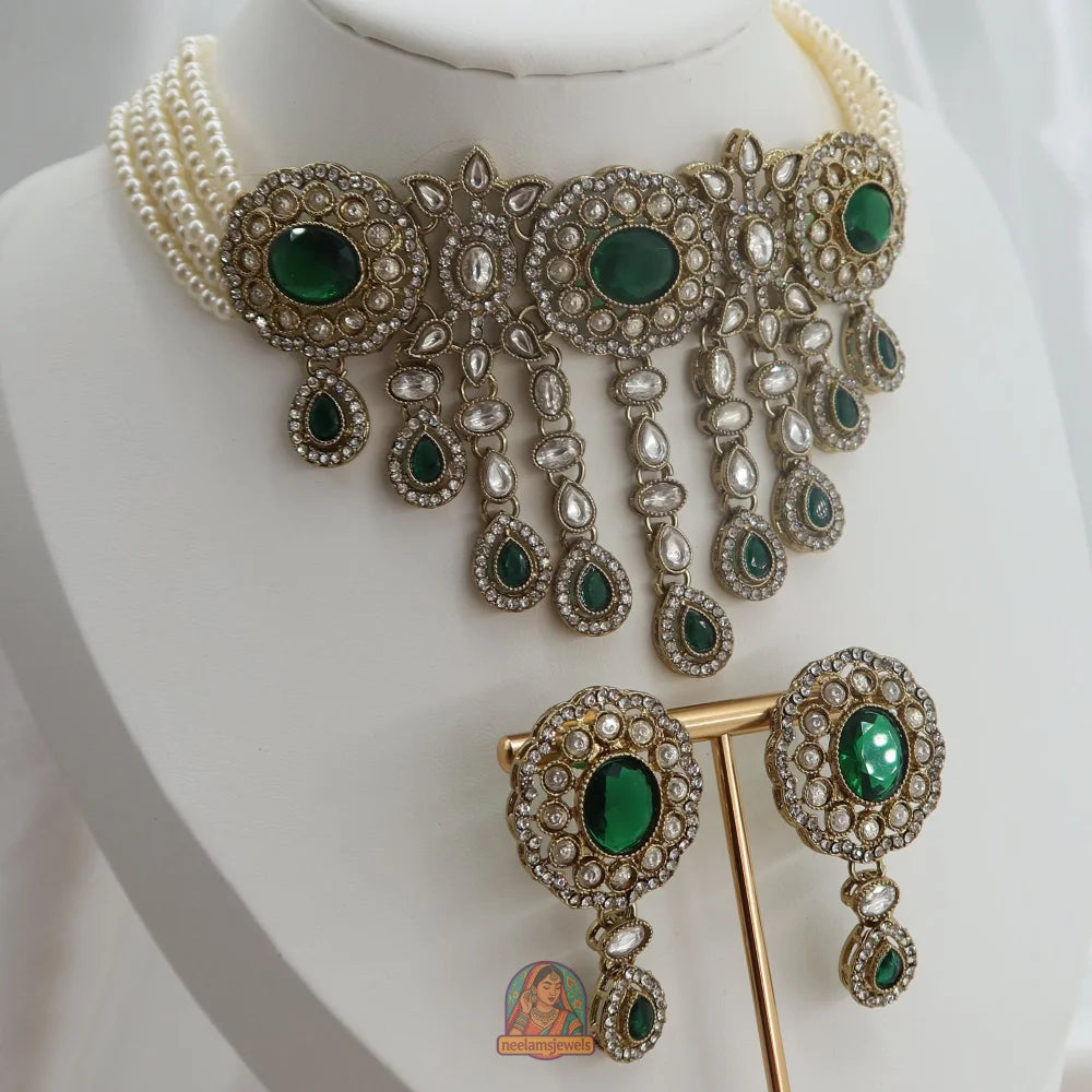 Aima Necklace Set (Green)