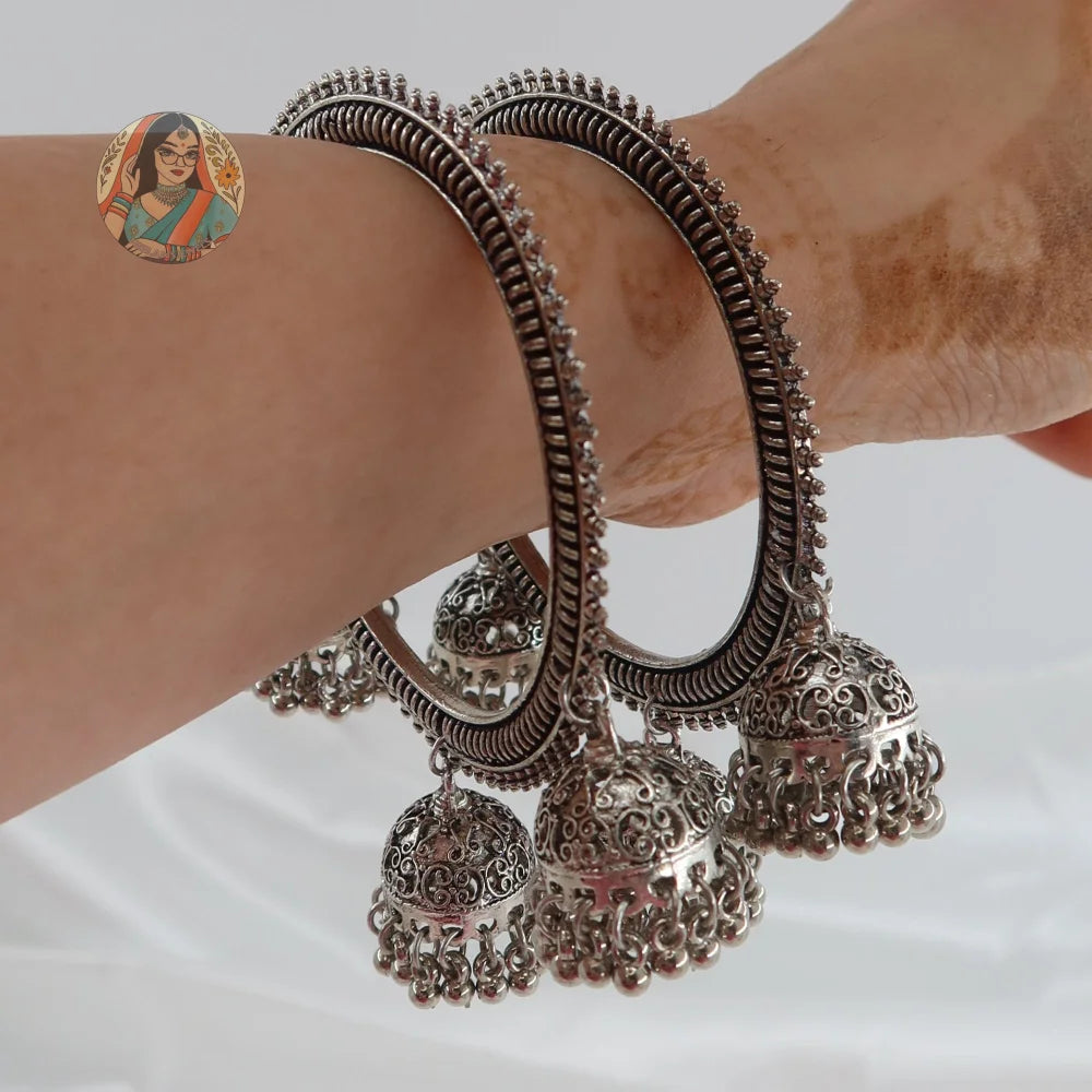 Anisha Oxidized Jhumka Bangles