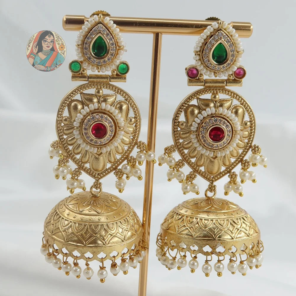Anjali Gold Earrings - B