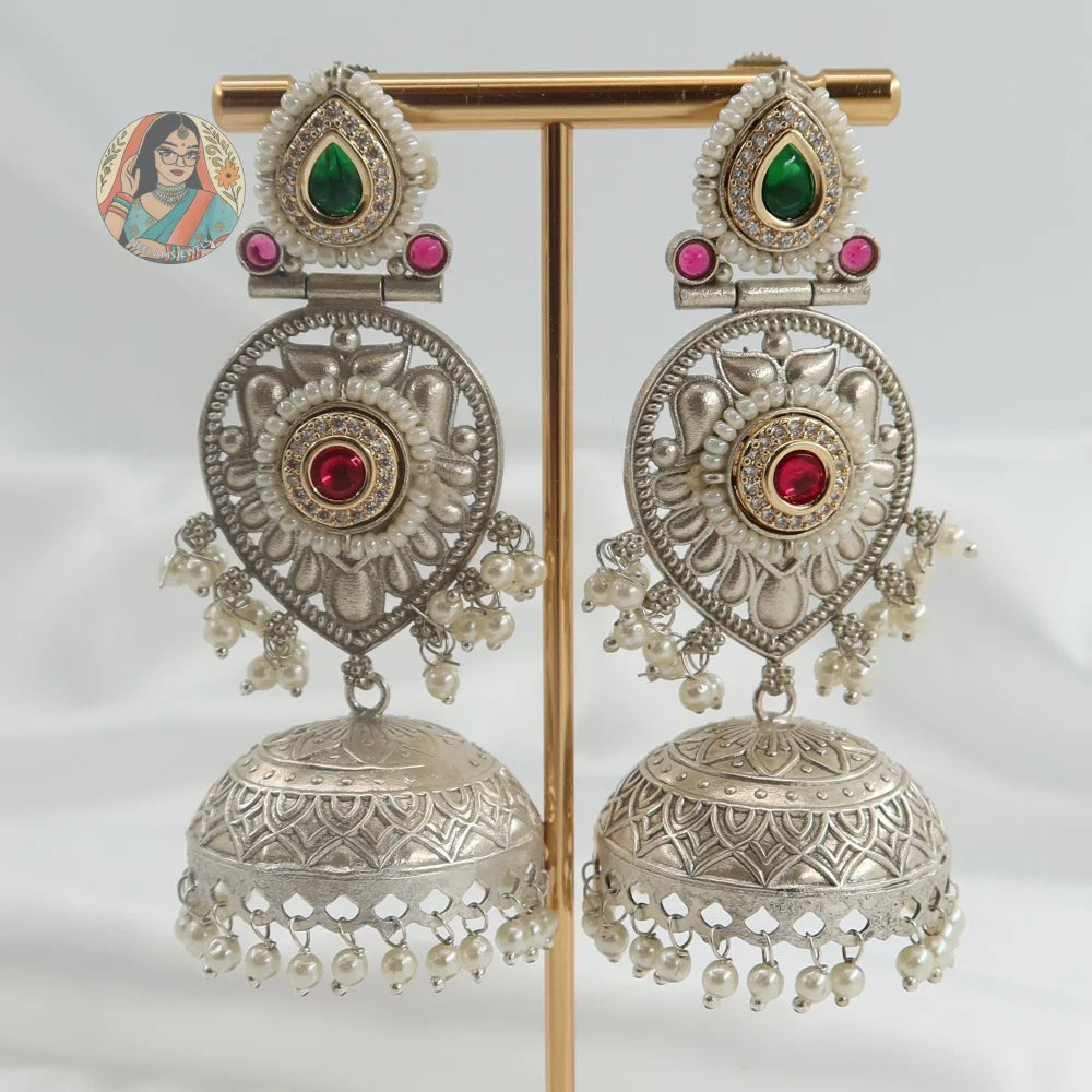 Anjali Silver Earrings - B