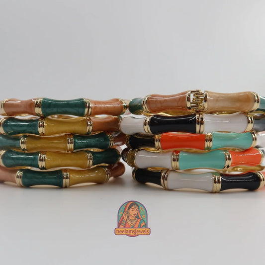 Bamboo Enamel Bracelet