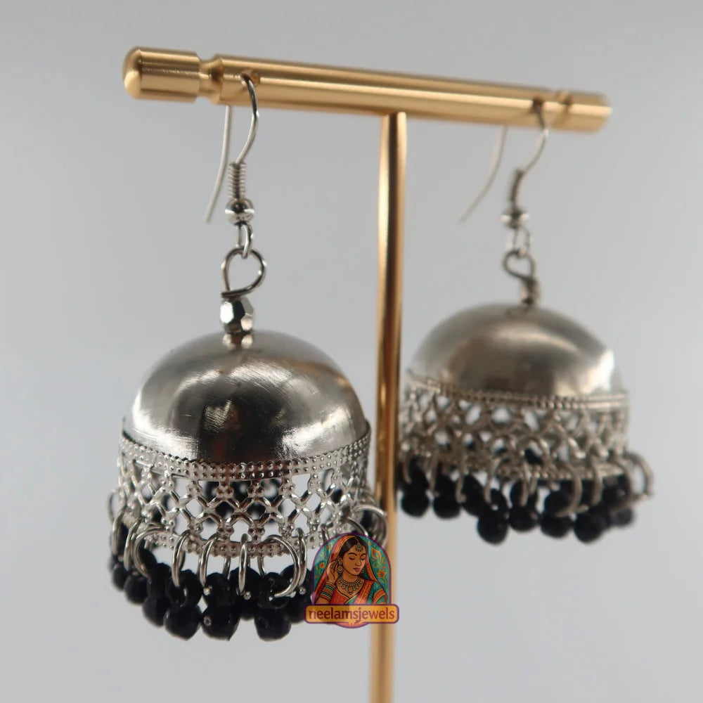 Black Bead Jhumki