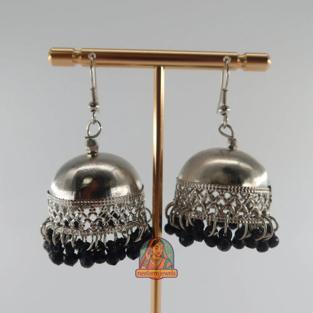 Black Bead Jhumki