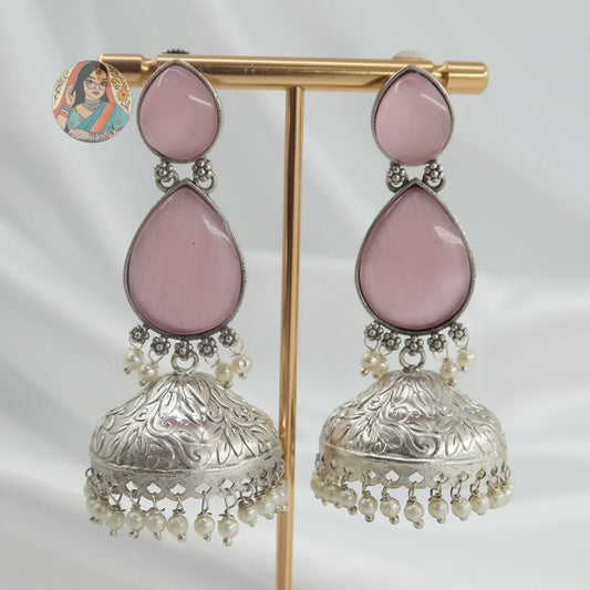 Geetika Silver Earrings - A