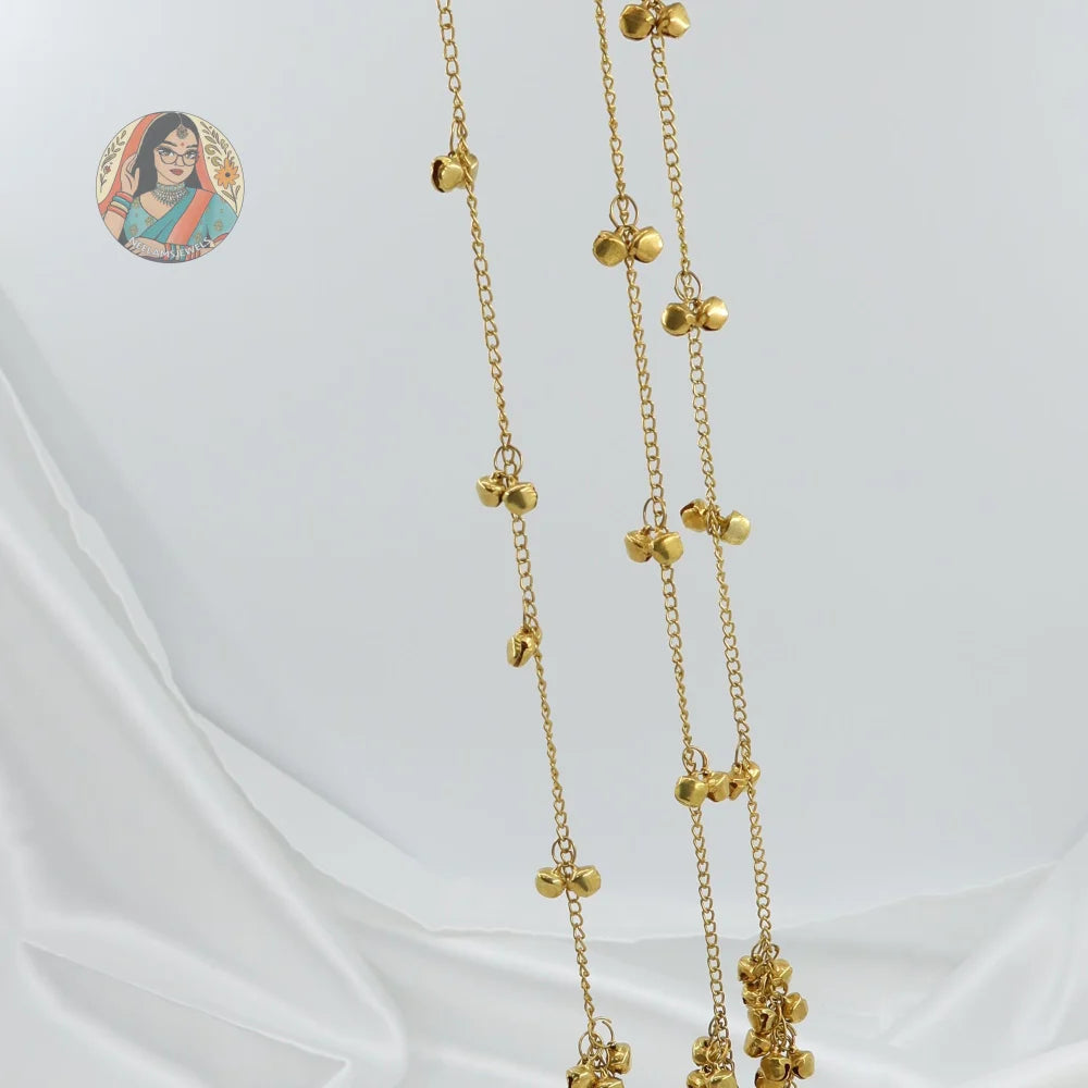 Gold Ghungroo Panjabi Paranda (Long)