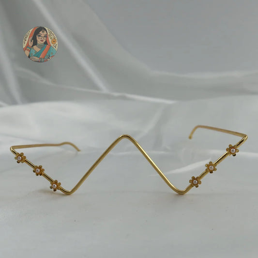 Gold Zigzag Floral Facelet