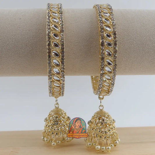 Golden Jhumka Kundan Bangles