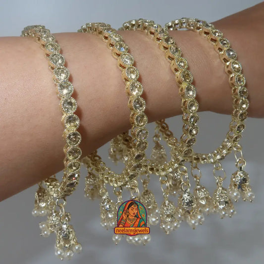 Golden Pearl Mini Jhumka