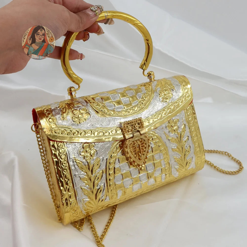 Jhansi - Metal Handbag - Dual-Tone