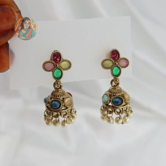 Kareena Mini Jhumki - Multicolor
