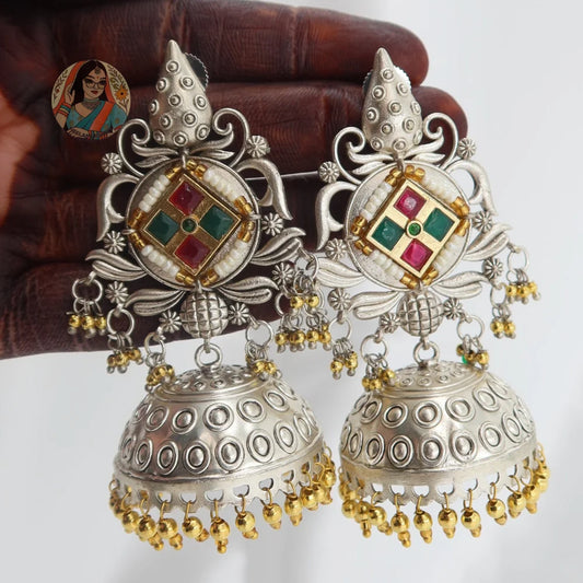 Latika Dual-Tone Earrings