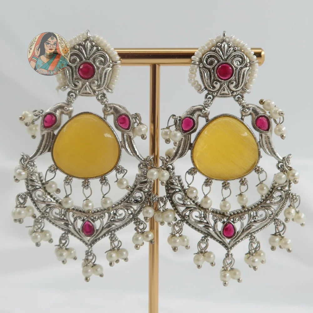 Malati Silver Earrings - C