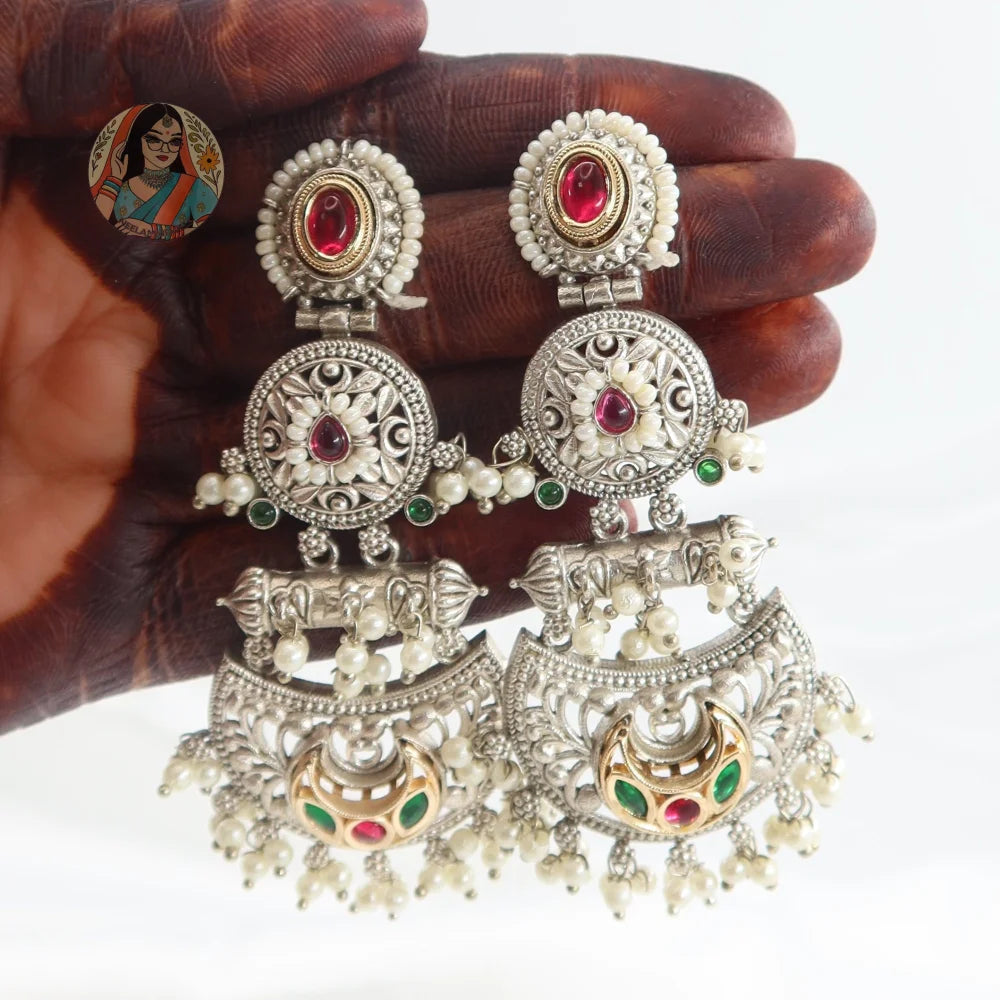 Mohini Silver Earrings