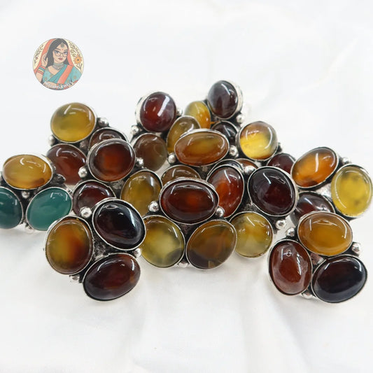 Natural Tri-Stone Ring I
