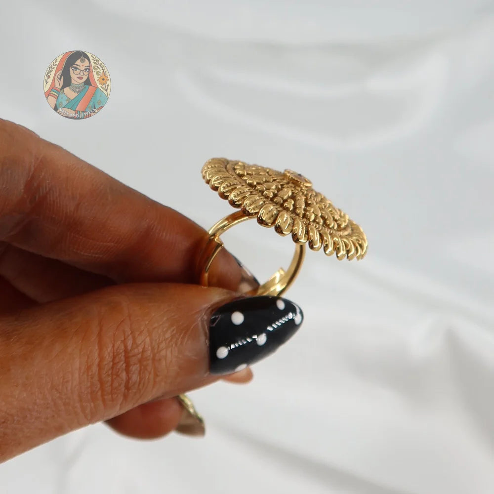 Preet Gold Circle Ring