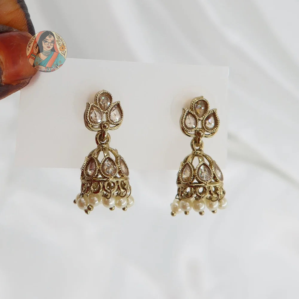 Preity Mini Jhumki - White