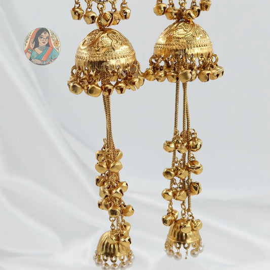 Priyanka Gold Kashmiri Earrings