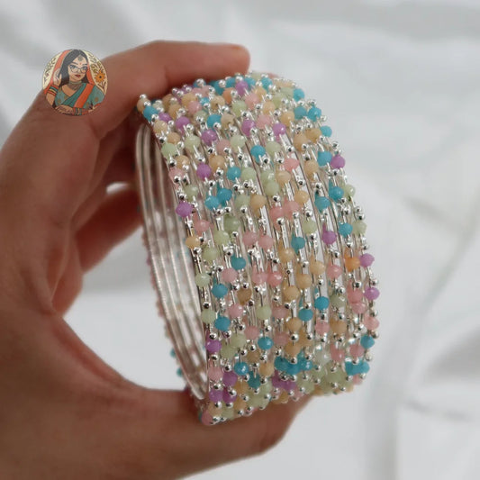 Rida Pastel Multicolor Bead Bangles