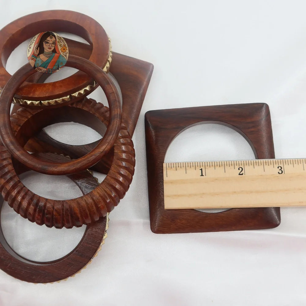 Samira Wooden Bangle Stack