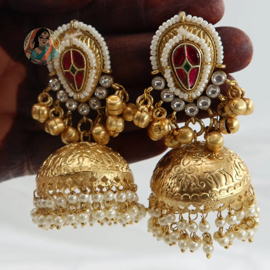 Sasha Kashmiri Gold Earrings