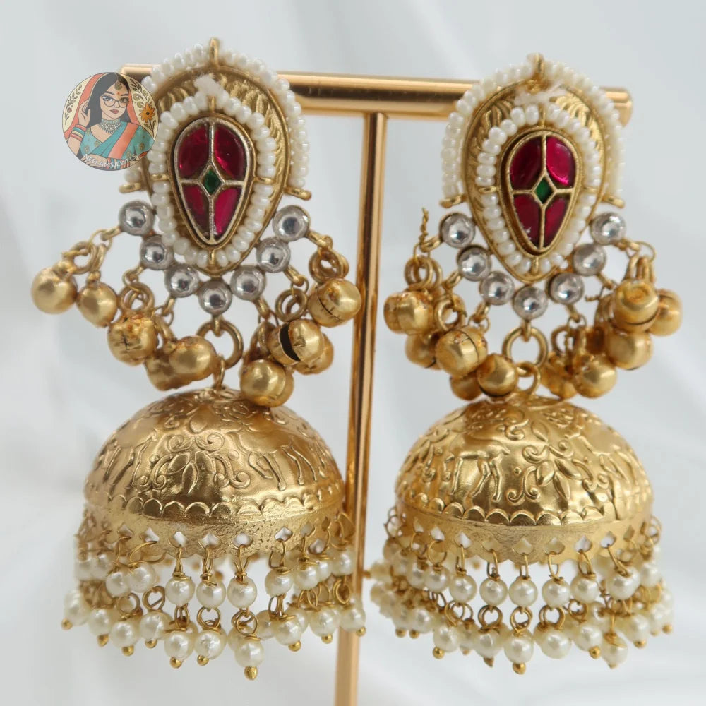 Sasha Kashmiri Gold Earrings
