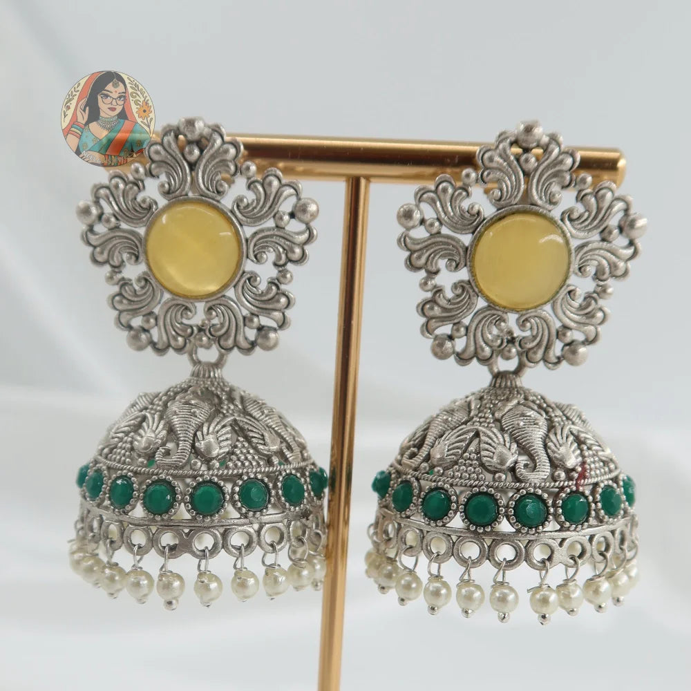 Shreya Silver Earrings - C