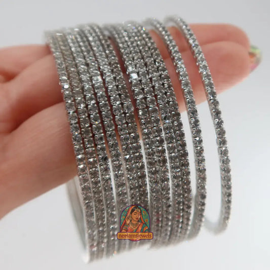 Silver Sparkle Bangles