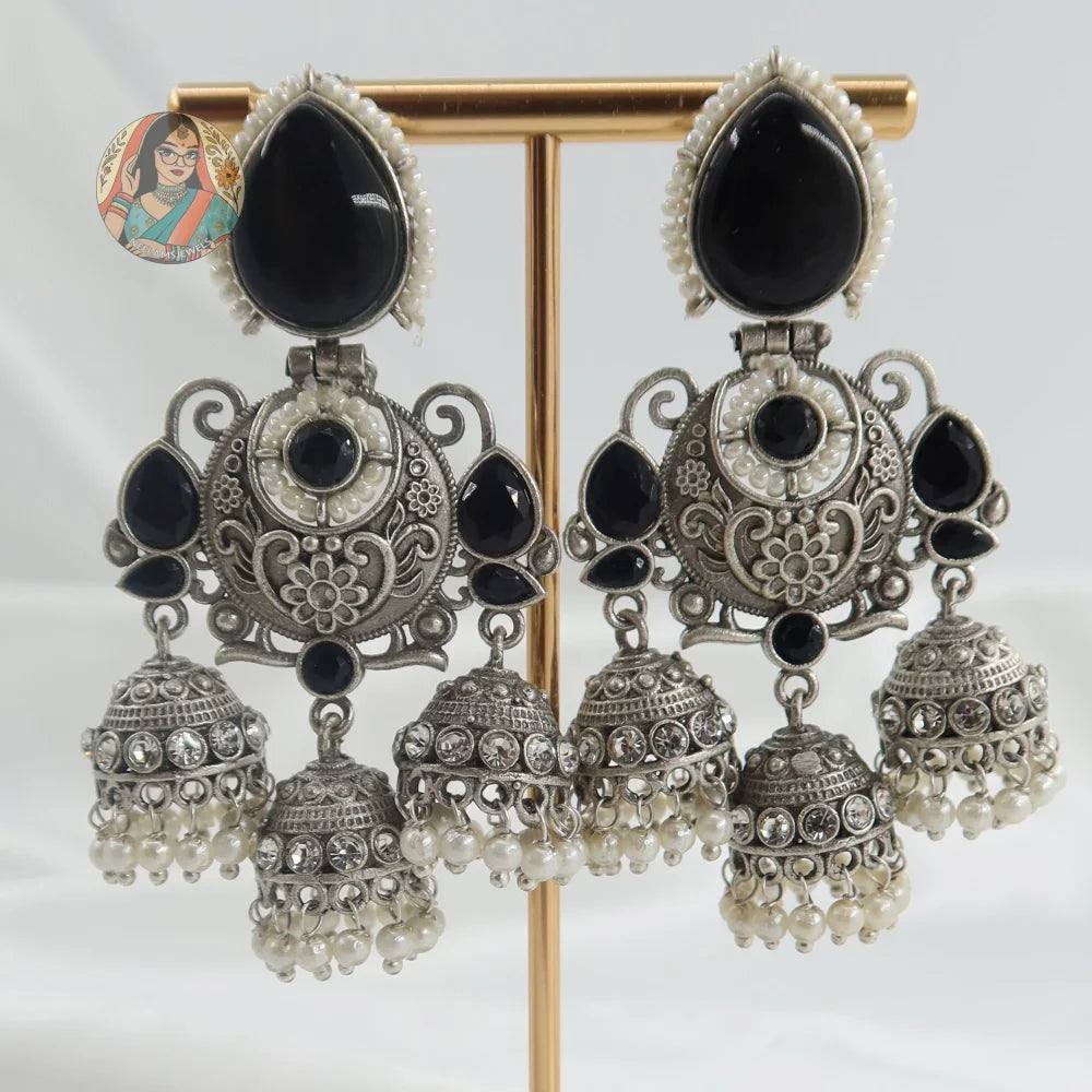 Varsha Silver Earrings - C