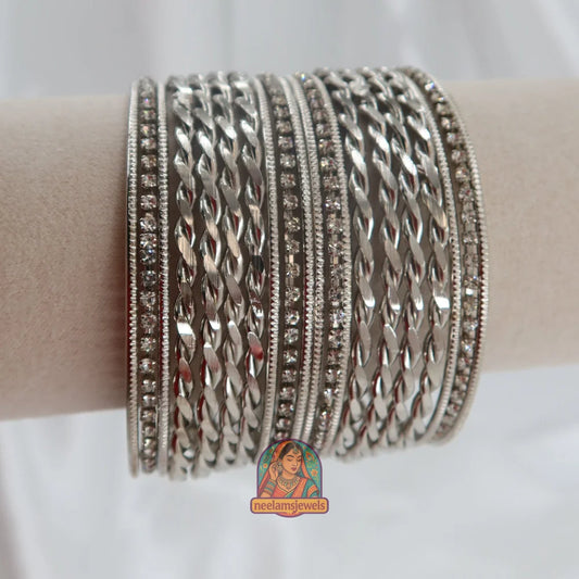Yasmeen Silver Bangle Set