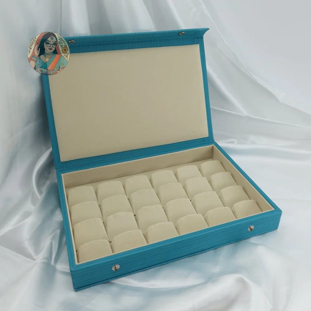24-Earring Organizer - Blue Organizer / Yes - 24 pairs