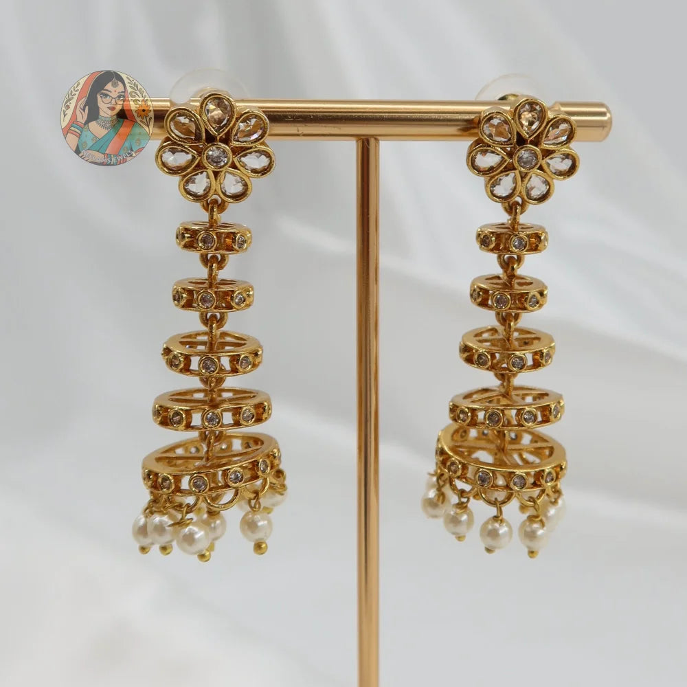 3-Tier Gold Jhumki