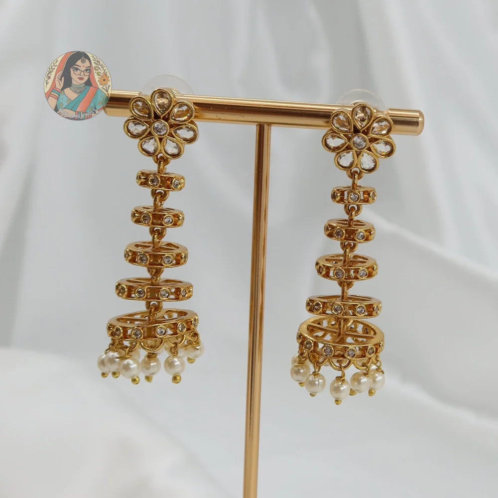 3-Tier Gold Jhumki