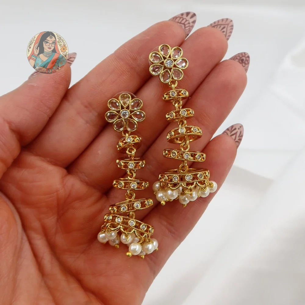 3-Tier Gold Jhumki