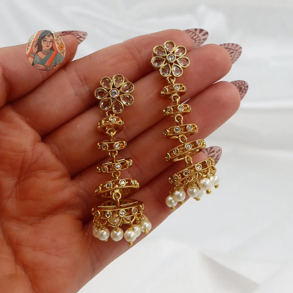 3-Tier Gold Jhumki