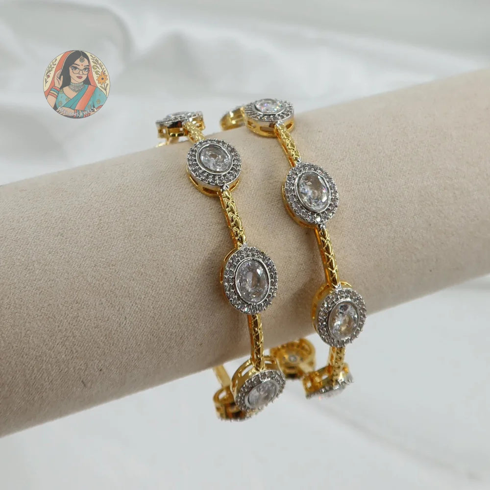 Aashna Gold Accent Bangles