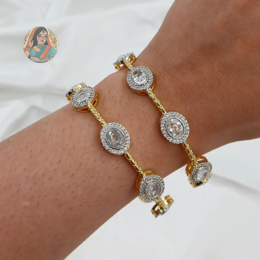 Aashna Gold Accent Bangles