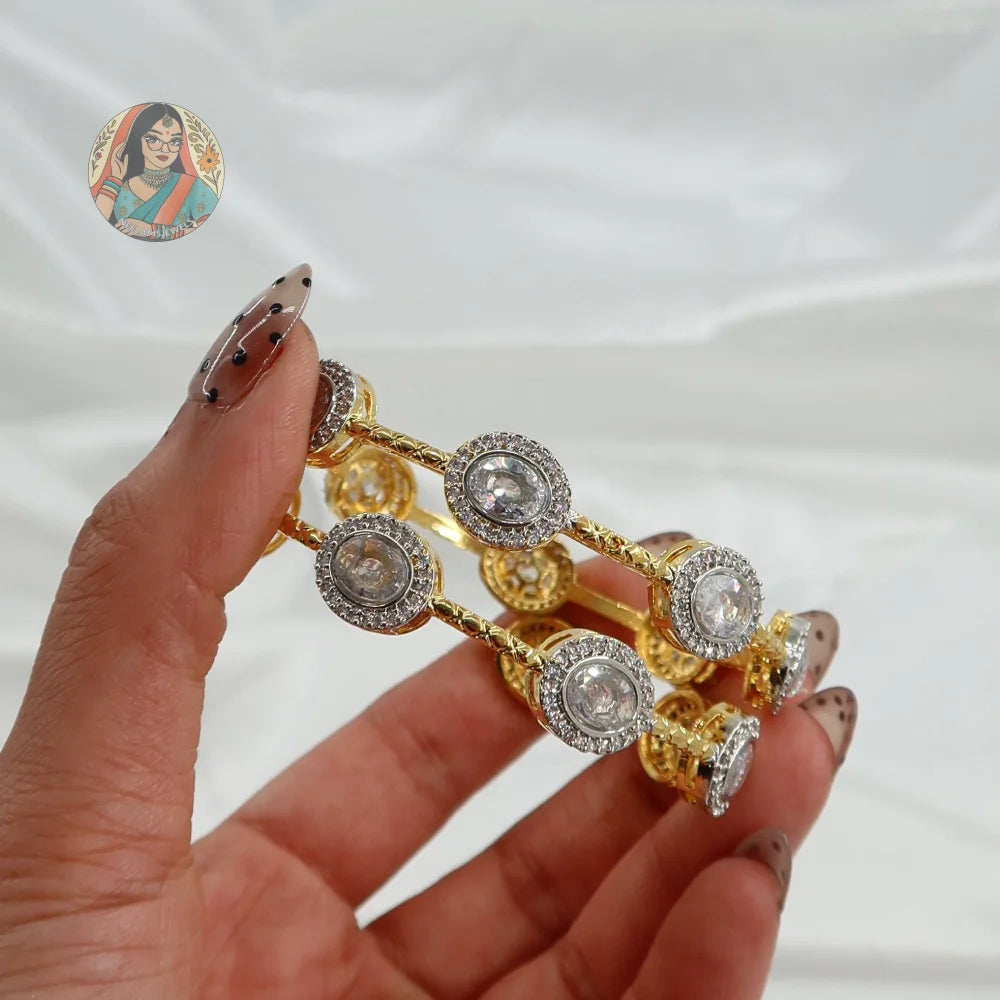 Aashna Gold Accent Bangles