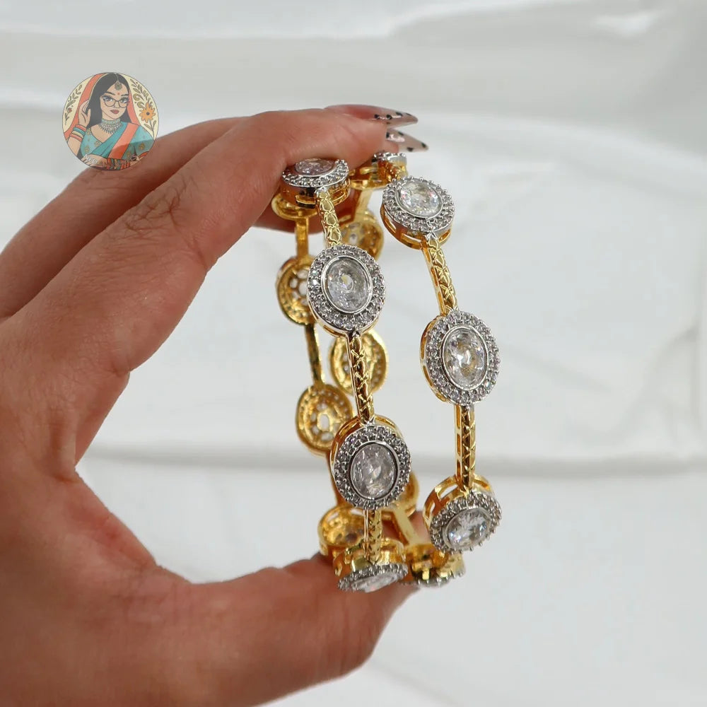 Aashna Gold Accent Bangles