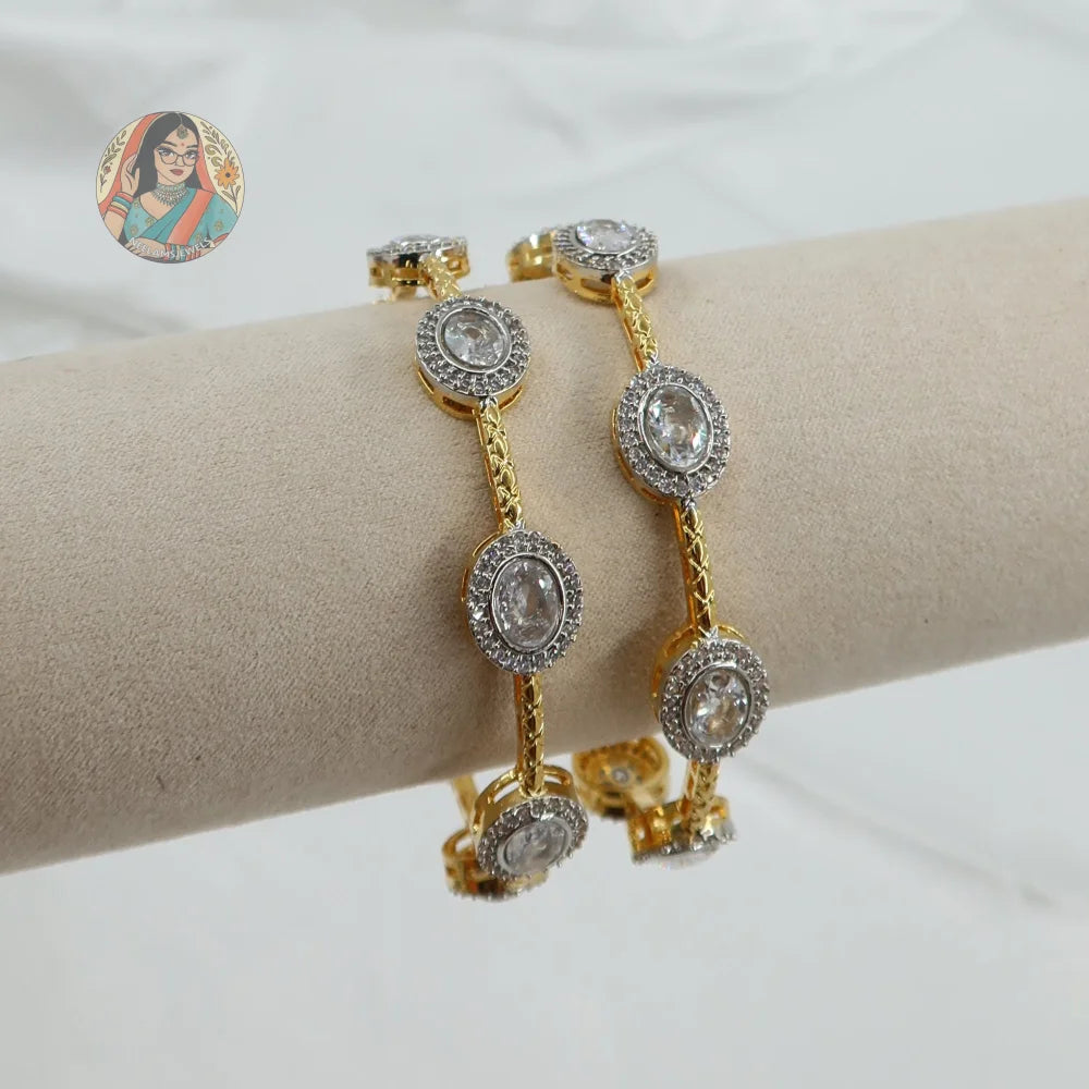 Aashna Gold Accent Bangles
