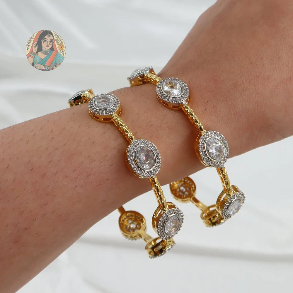Aashna Gold Accent Bangles