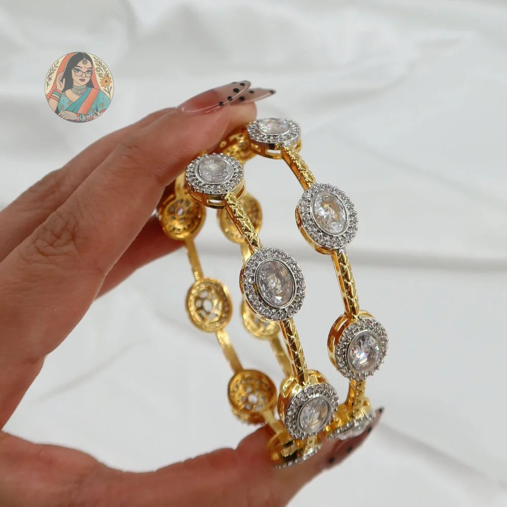Aashna Gold Accent Bangles