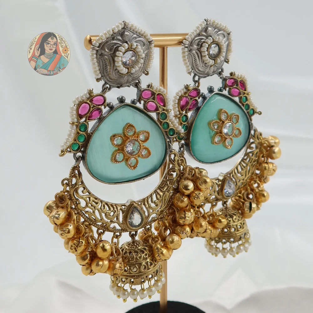 Aditi Dual-Tone Kashmiri Earrings