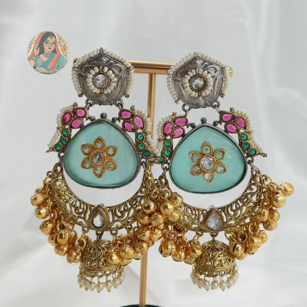 Aditi Dual-Tone Kashmiri Earrings
