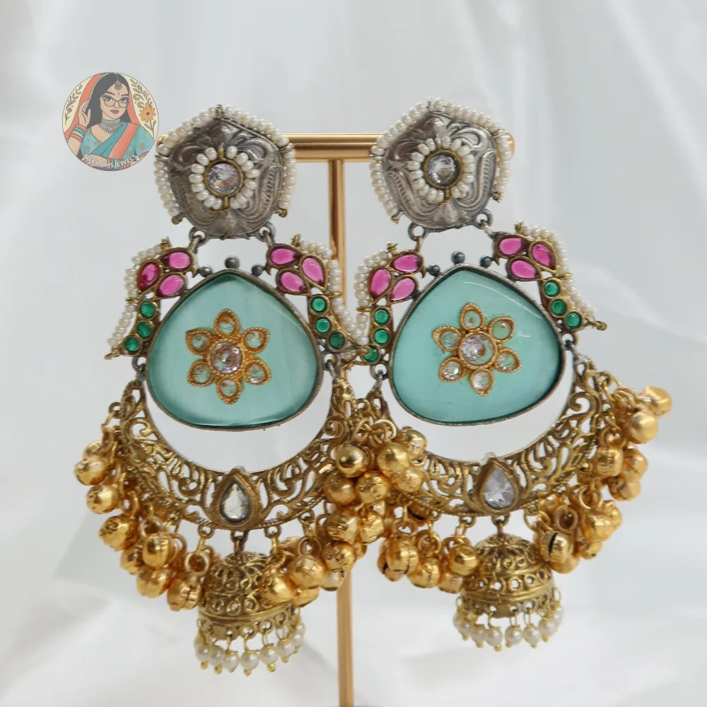 Aditi Dual-Tone Kashmiri Earrings