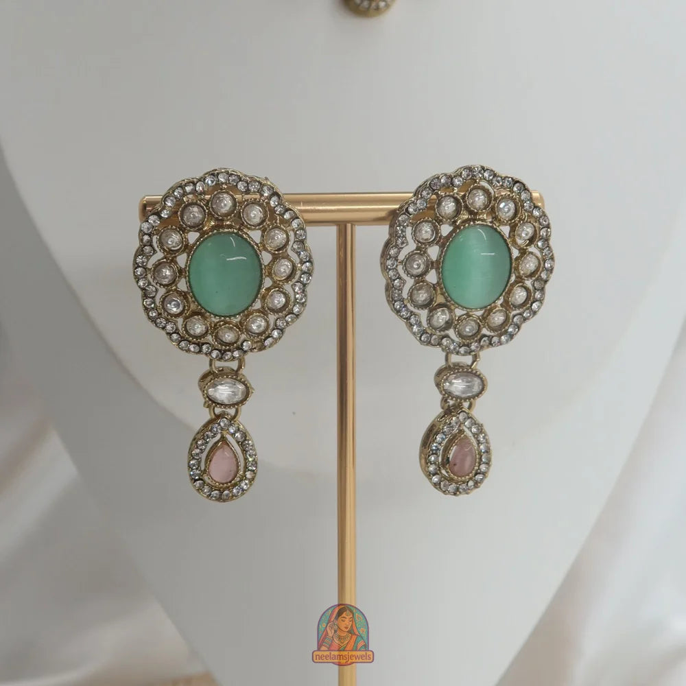 Aima Necklace Set (Baby Pink & Mint)