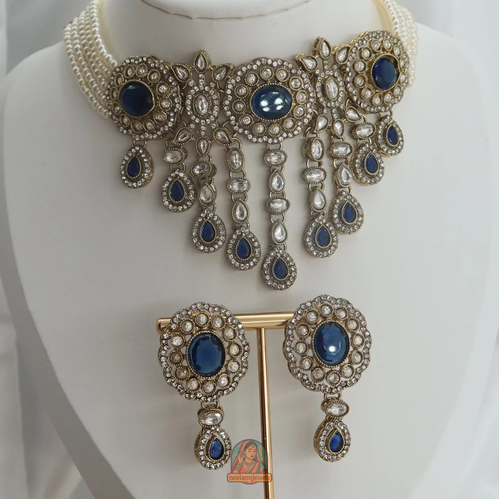 Aima Necklace Set (Blue)