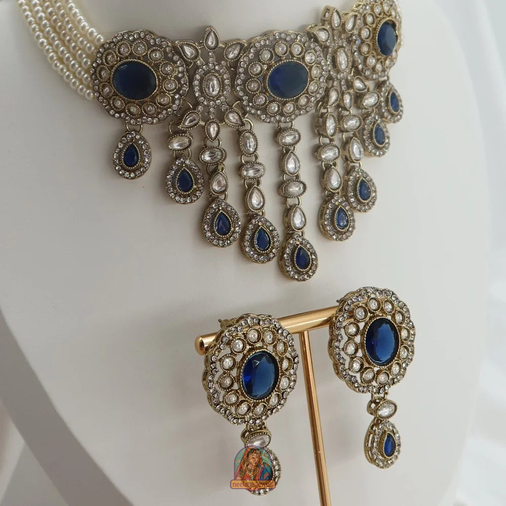 Aima Necklace Set (Blue)